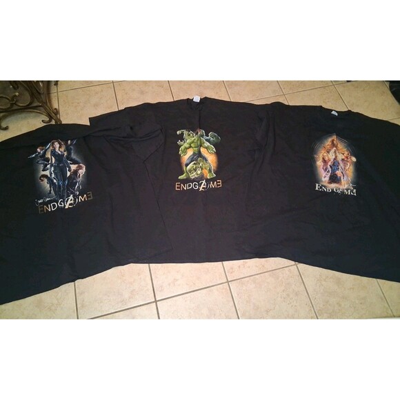 Lot Of 3 AVENGERS ENDGAME Black Widow, Hulk, Captain Marvel 6XL Mens T-Shirts - Picture 1 of 10